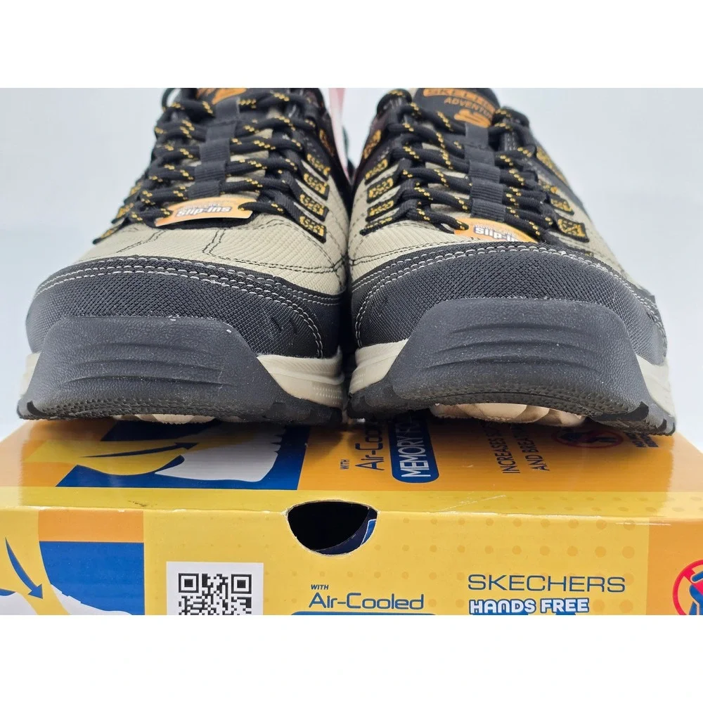 Skechers Summits AT Slip-ins Mens 11 Taupe Black Hands Free Wide Fit -New